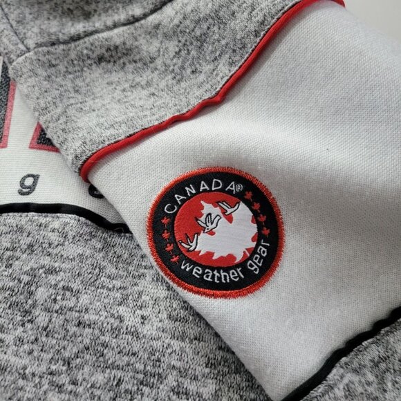 Canada Weather Gear Sweatshirt Pullover Womens Medium Gray Red Sportswear Soft - Picture 10 of 11